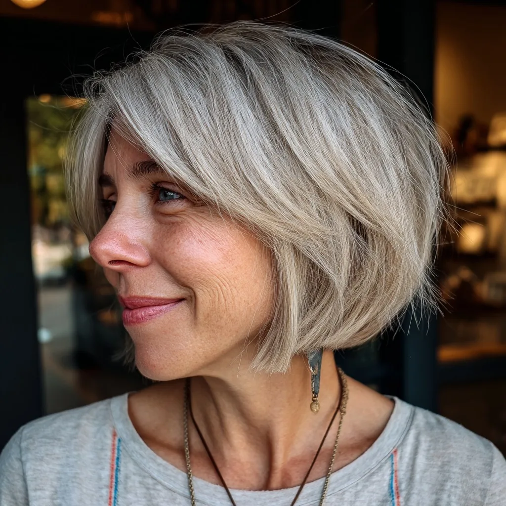 Modern Textured Bob with Subtle Layers