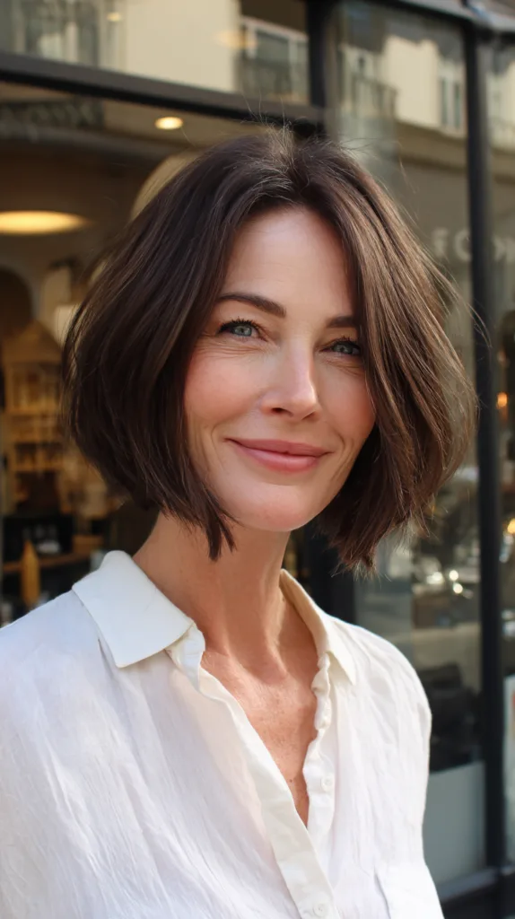 Modern Textured Chin-Length Bob