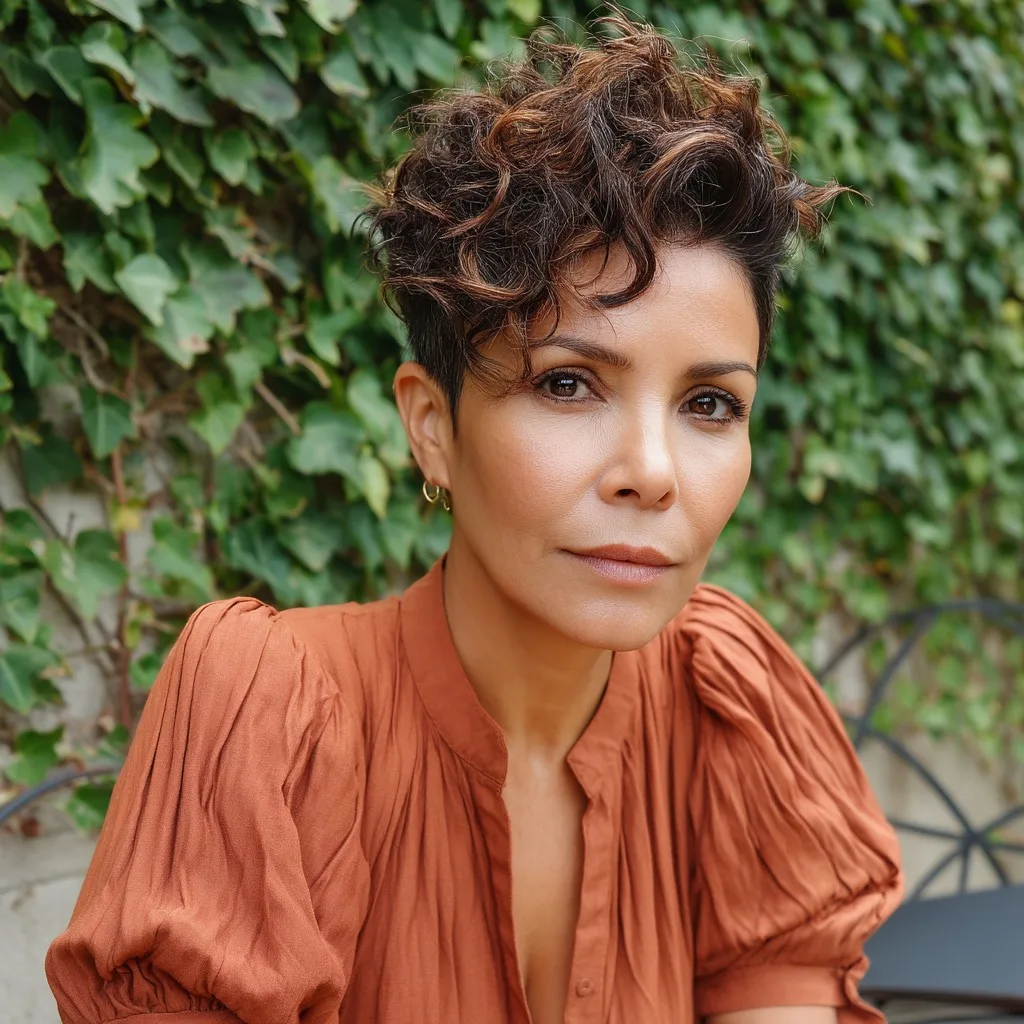 Modern Textured Short Cut with Defined Curls