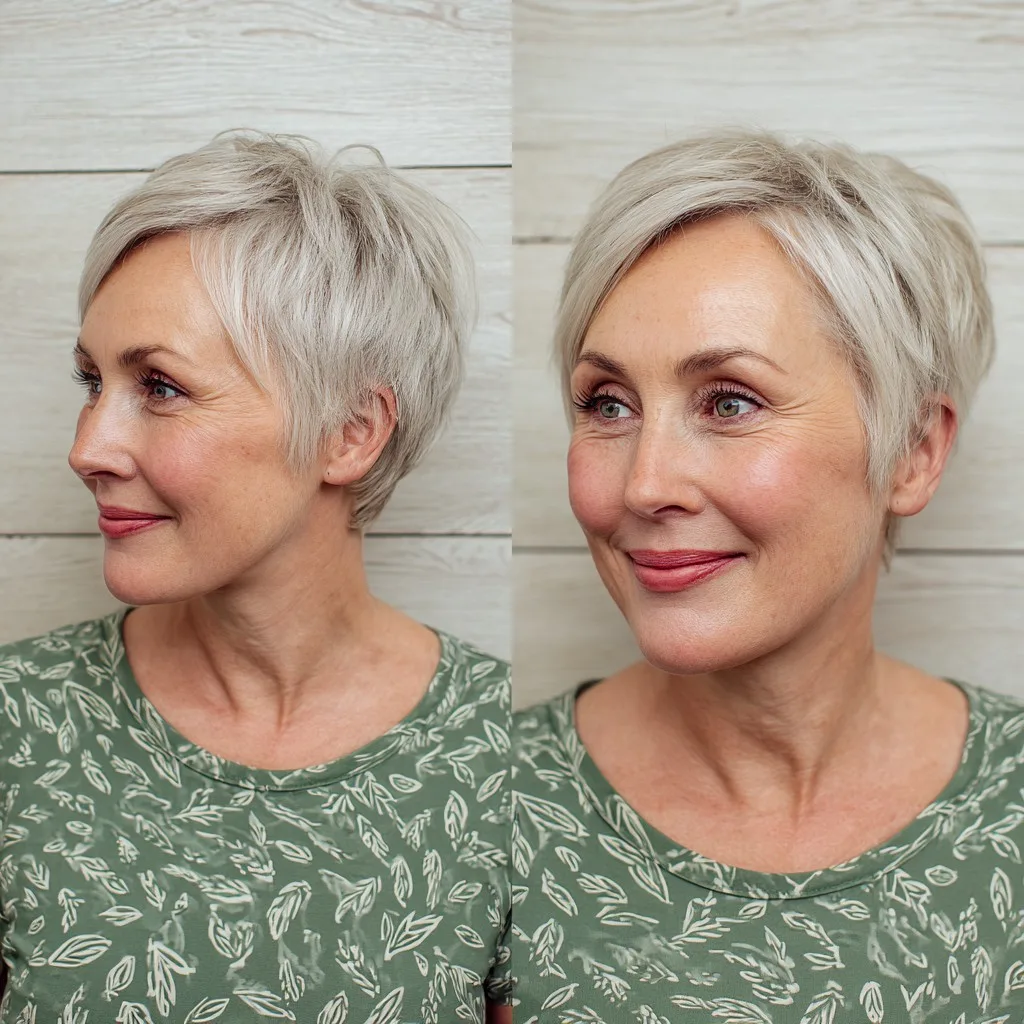 Modern Textured Short Pixie with Subtle Layers