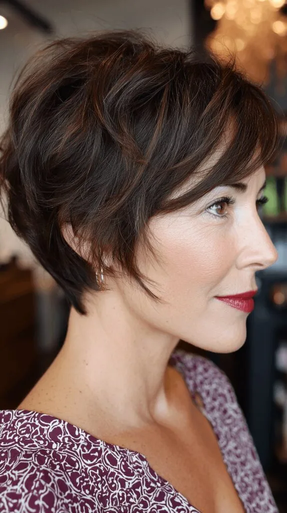 Modern Textured Stacked Cut with Subtle Highlights