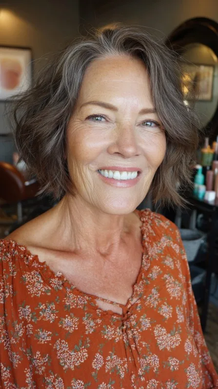 Playful Jagged Bob with Lively Texture