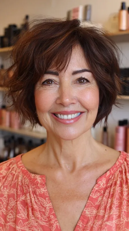 Playful Jagged Bob with Textured Layers