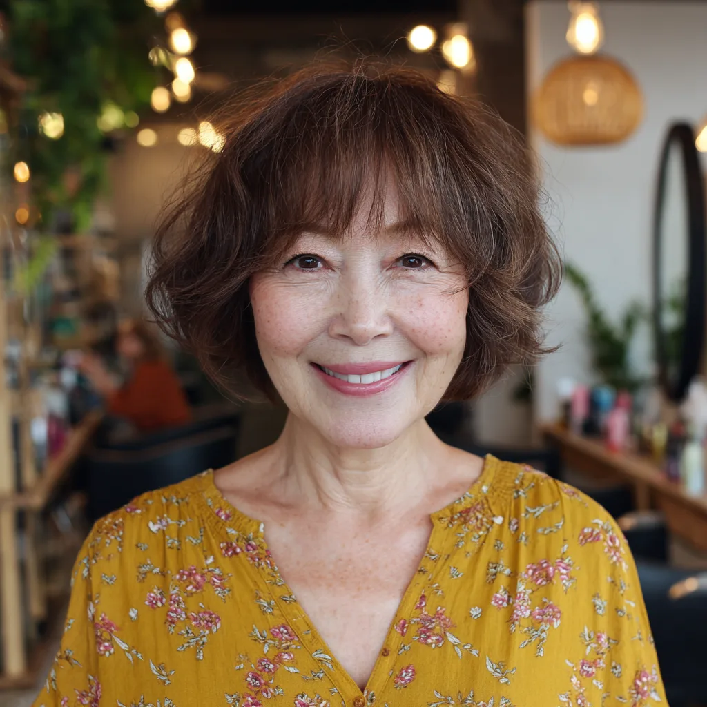 Playful Textured Bob with Soft Curls