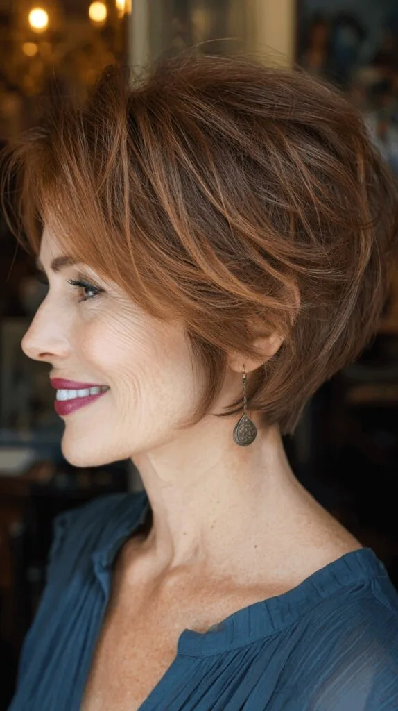 Radiant Copper Stacked Bob with Soft Volume