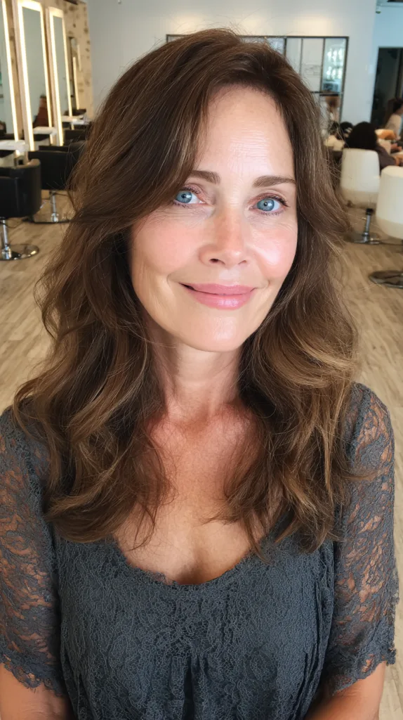 Rich Chocolate Brown Waves with Soft Layers