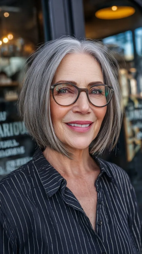 Silver-Rooted Inward Bevel with Glasses-Friendly Pivot