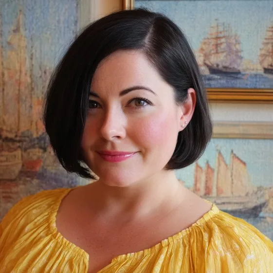 Sleek Asymmetrical Bob with Subtle Highlights