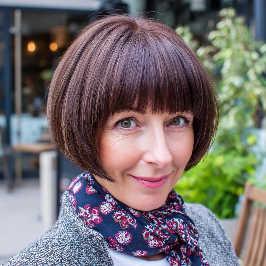 Sleek Classic Bob with Soft Bangs