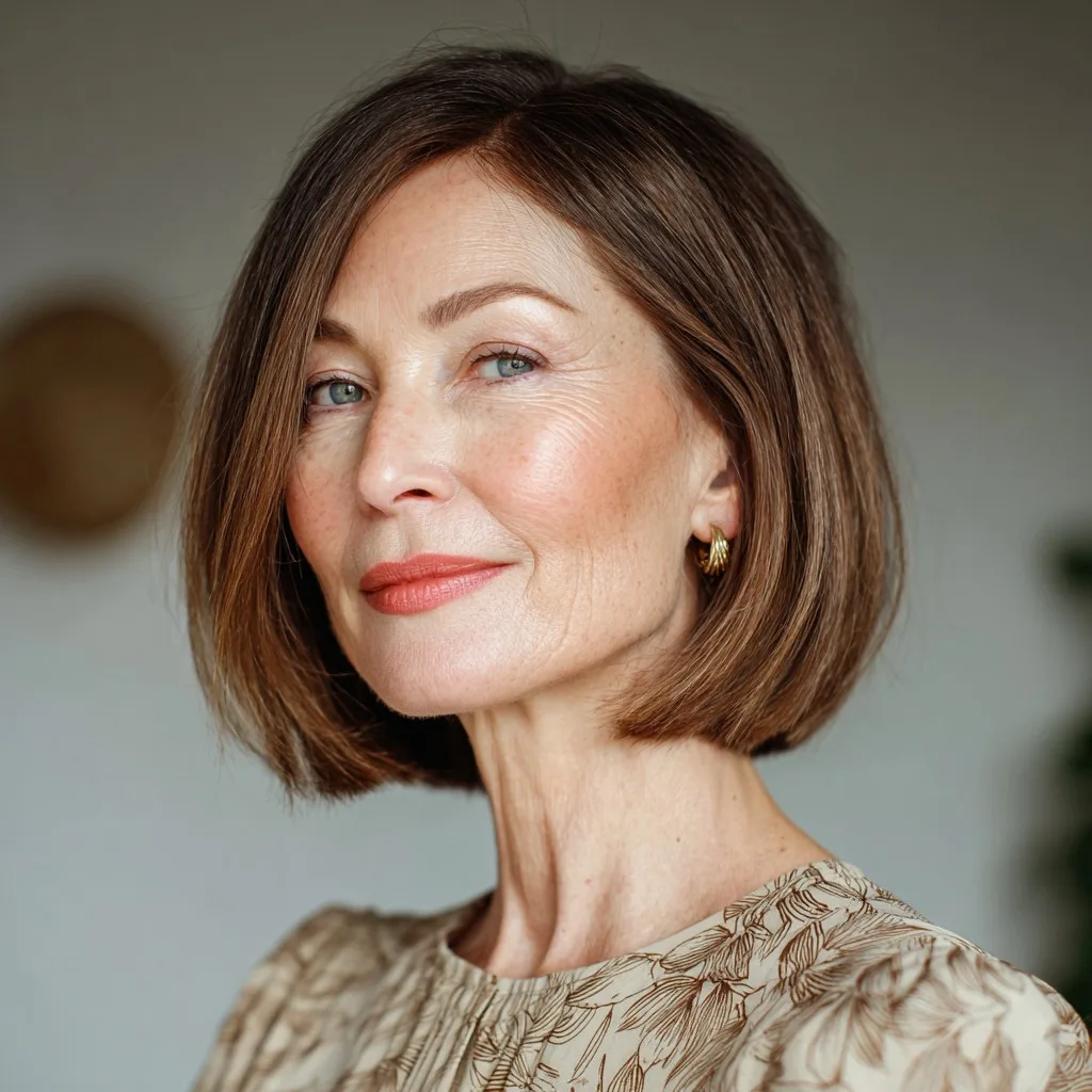 Sleek Modern Bob with Subtle Texture