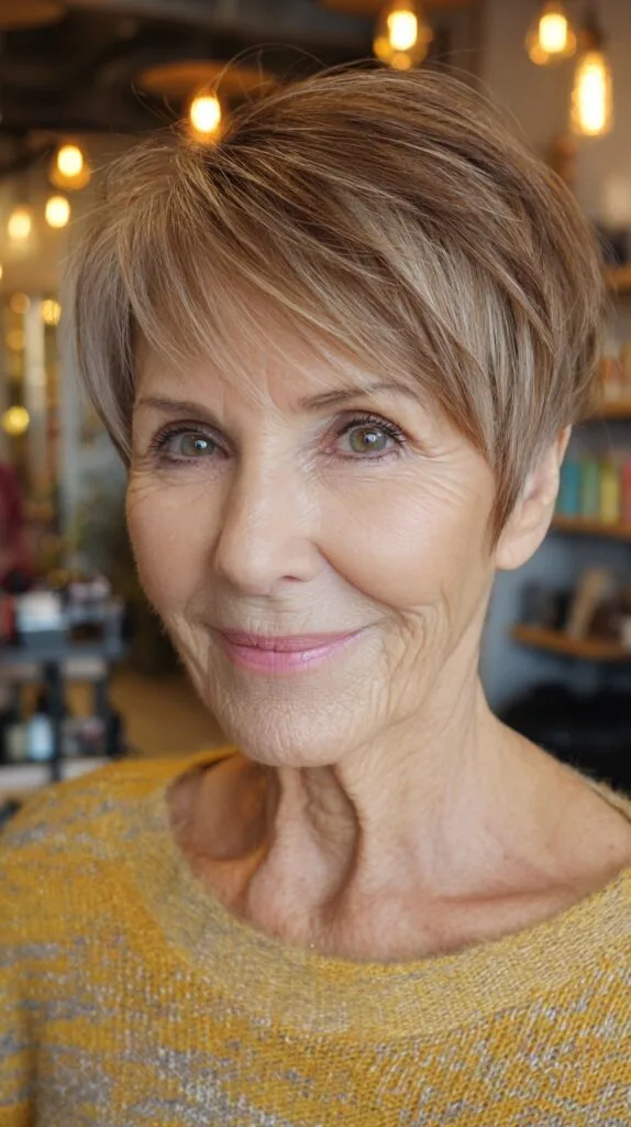 Sleek Silver Pixie with Soft Texturing