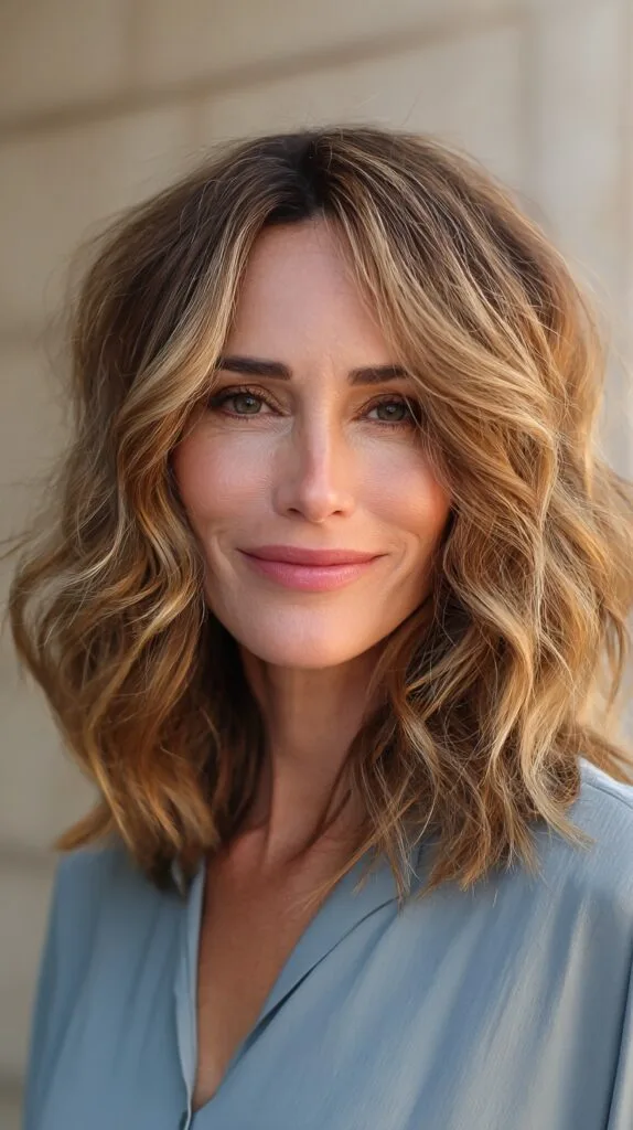 Soft Beachy Waves with Subtle Highlights