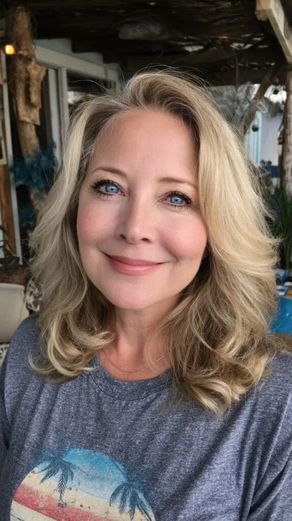 Soft Blonde Shoulder-Grazing Layers with Face-Framing Curtain