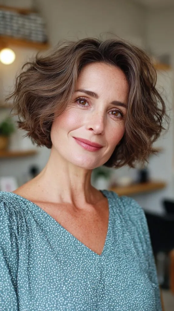 Soft Brunette Waves with Natural Highlights