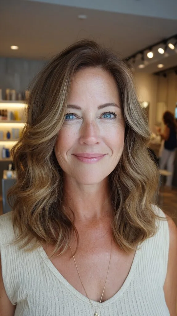 Soft Face-Framing S-Wave Shoulder-Length Layers