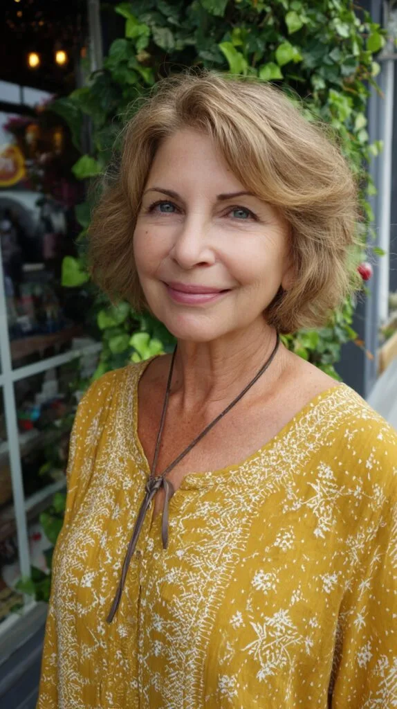 Soft Feathered Bob with Side-Part Lift