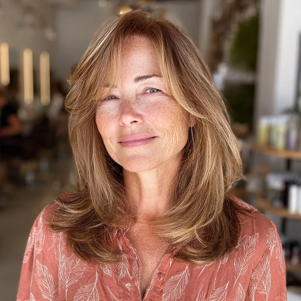 Soft Layered Cut with Face-Framing Highlights