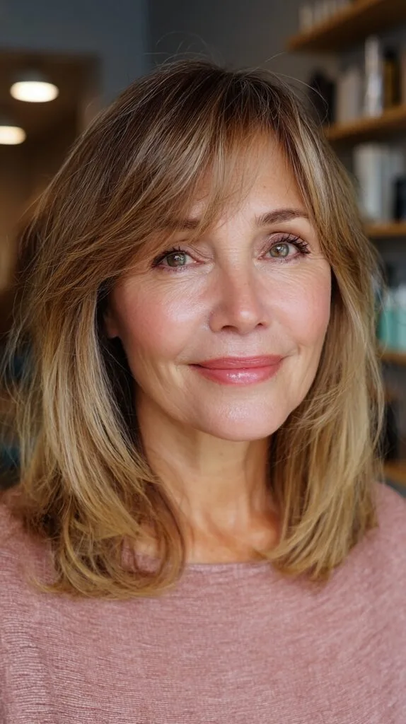Soft Layered Cut with Gentle Face-Framing Bangs