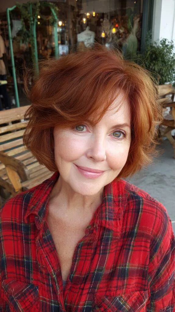 Soft Russet Bob with Interior Graduation and Side Sweep