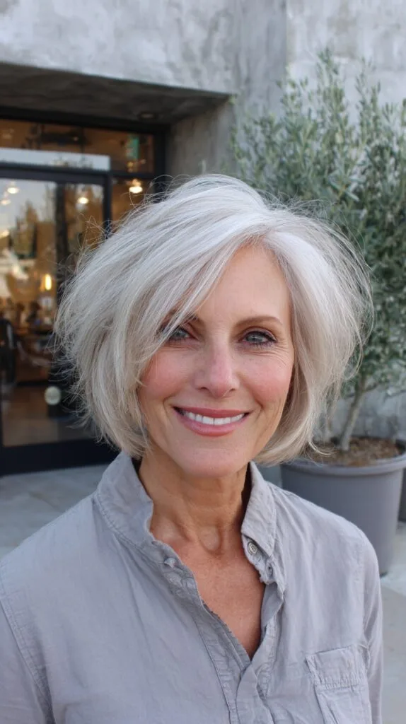 Soft Silver Pixie with Natural Flow
