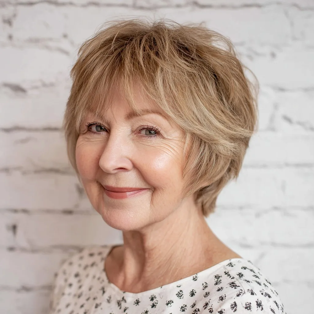 Soft Textured Layered Cut for Effortless Elegance