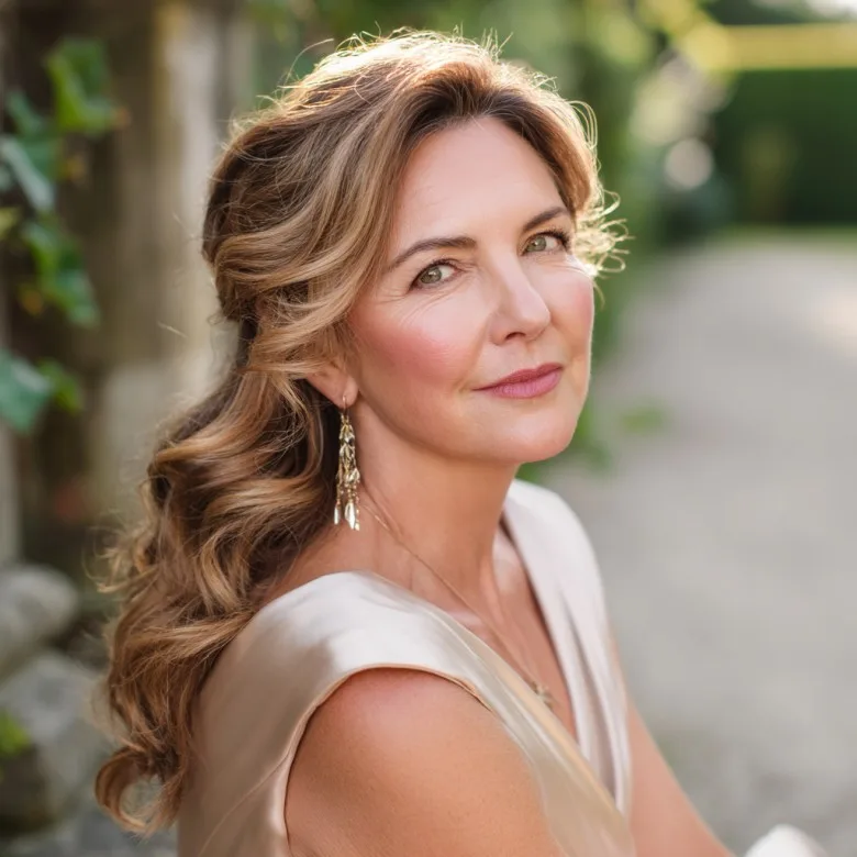 Softly Defined Loose Waves with Face-Framing Layers