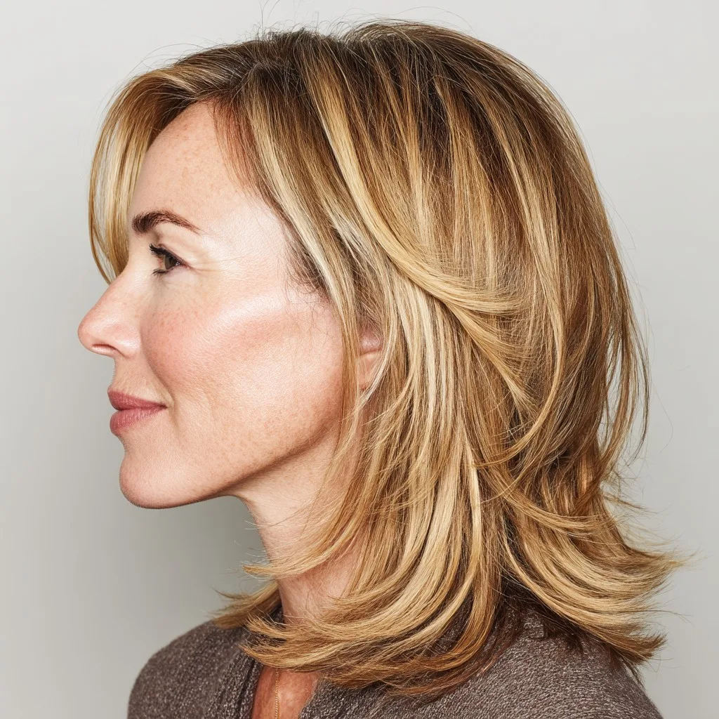 Softly Layered Ash Blonde Cut with Gentle Movement