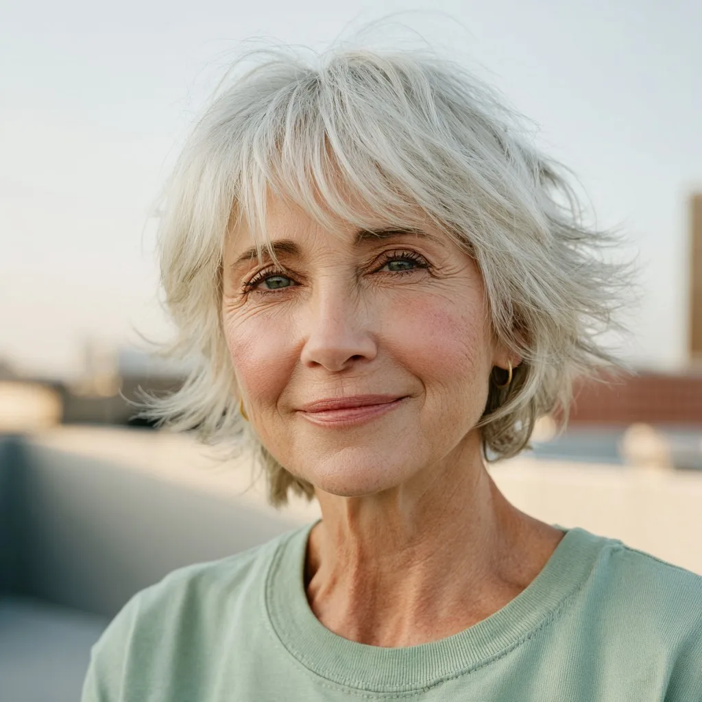 Softly Layered Bixie Shag with Natural Movement