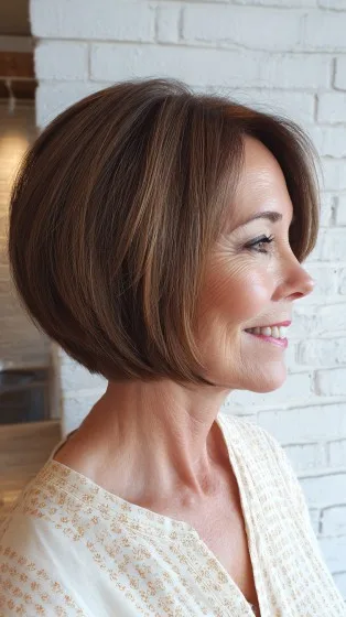 Softly Layered Bob with Subtle Highlights