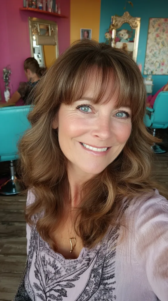 Softly Layered Wavy Cut with Gentle Bangs