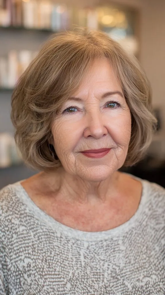 Softly Textured Bob with Gentle Waves