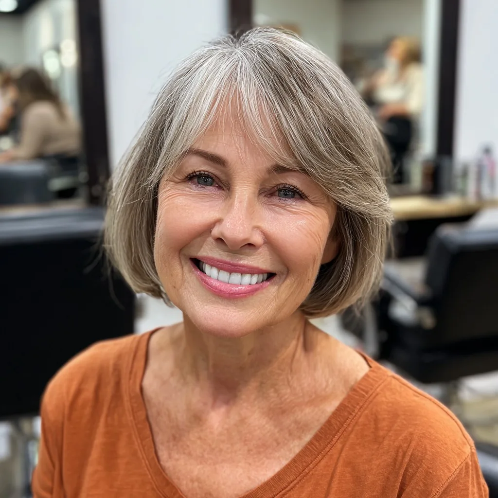 Softly Textured Bob with Subtle Face Framing