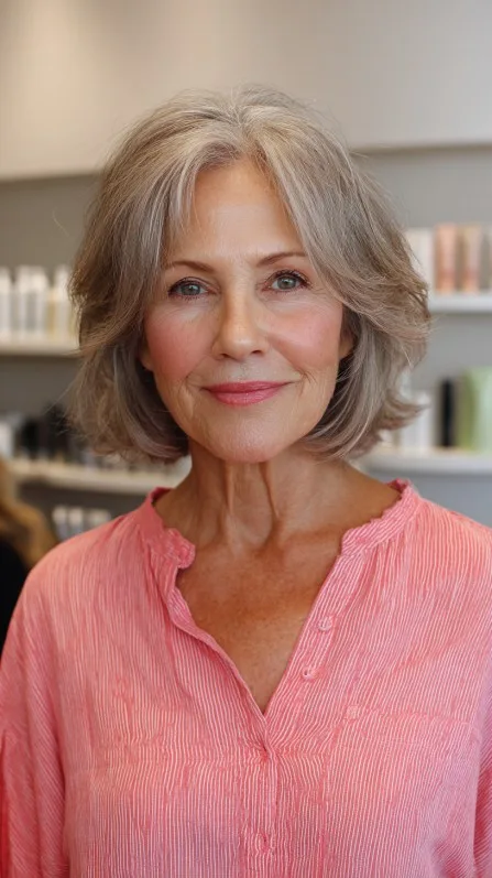 Softly Textured Jagged Bob with Gentle Waves