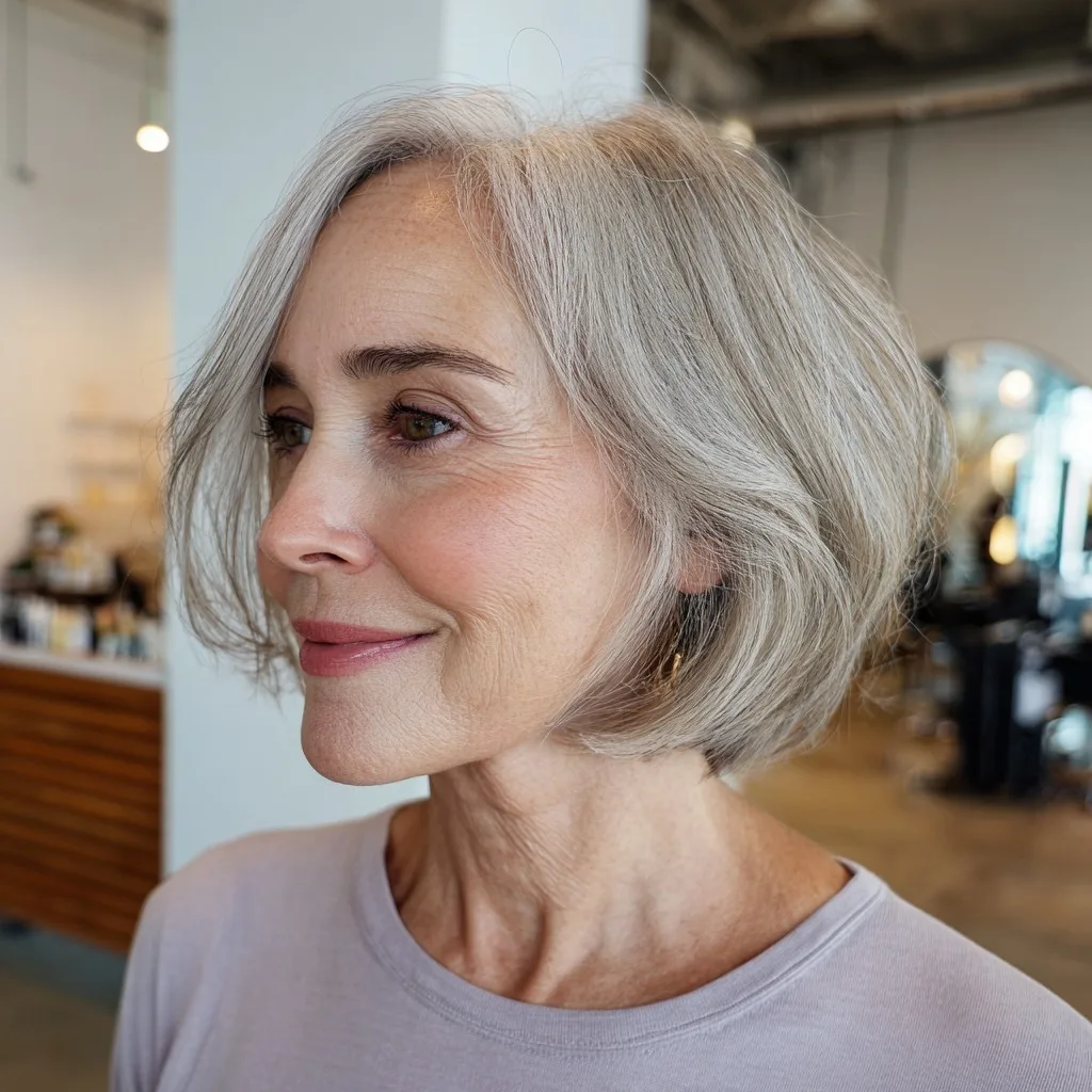 Softly Textured Jaw-Length Bob with Face-Framing Layers