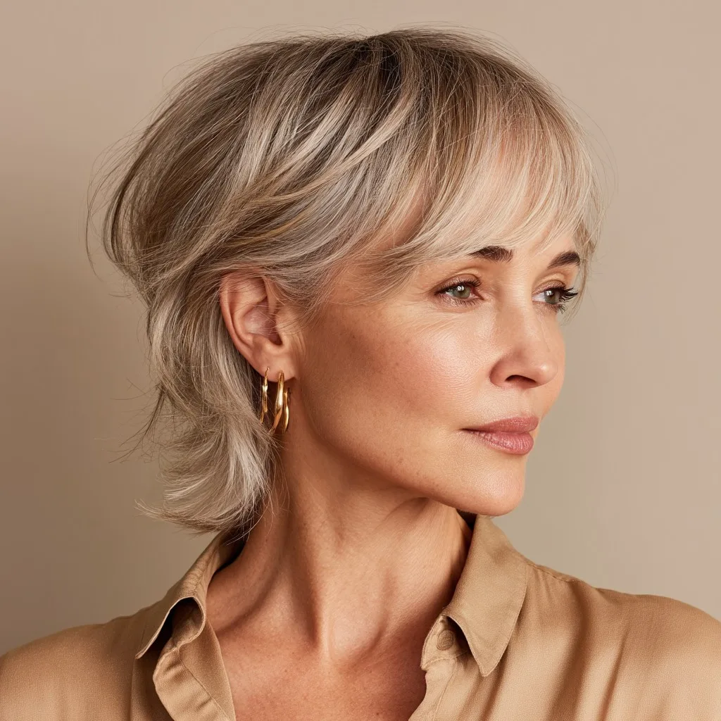 Softly Textured Mixie Cut with Gentle Layers