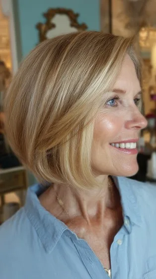 Stylish Blunt Cut Bob with Soft Movement
