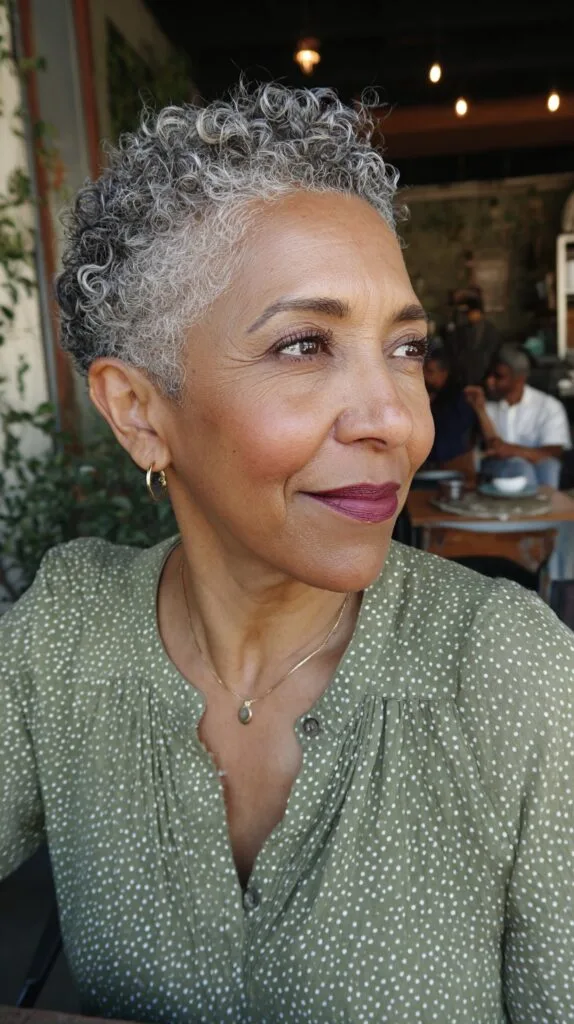 Stylish Curly Tapered Cut with Defined Curls