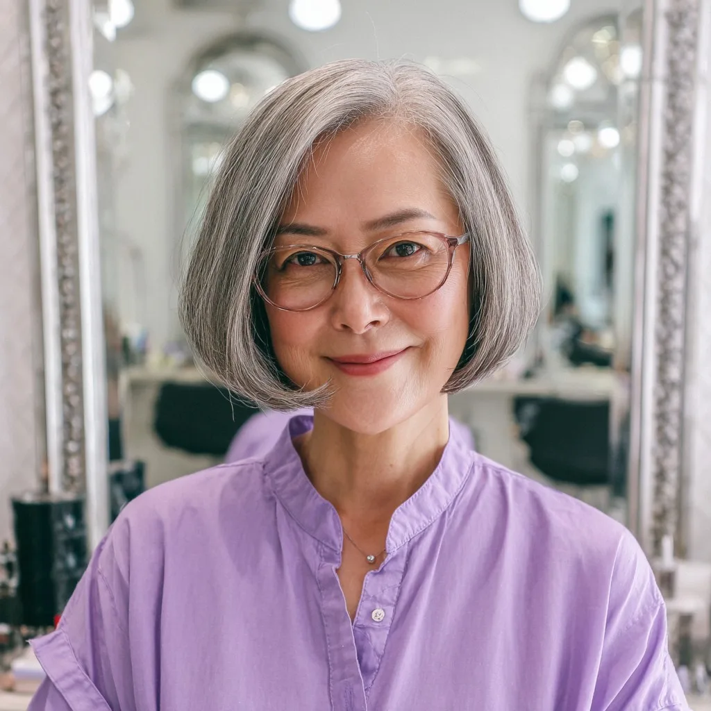 Stylish Inverted Bob with Gentle Waves