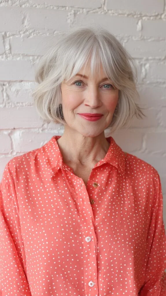 Stylish Layered Bob with Soft Bangs