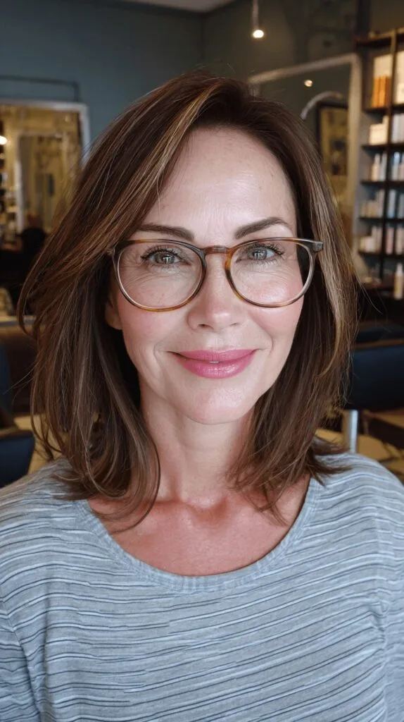 Stylish Mid-Length Cut with Subtle Face-Framing Layers