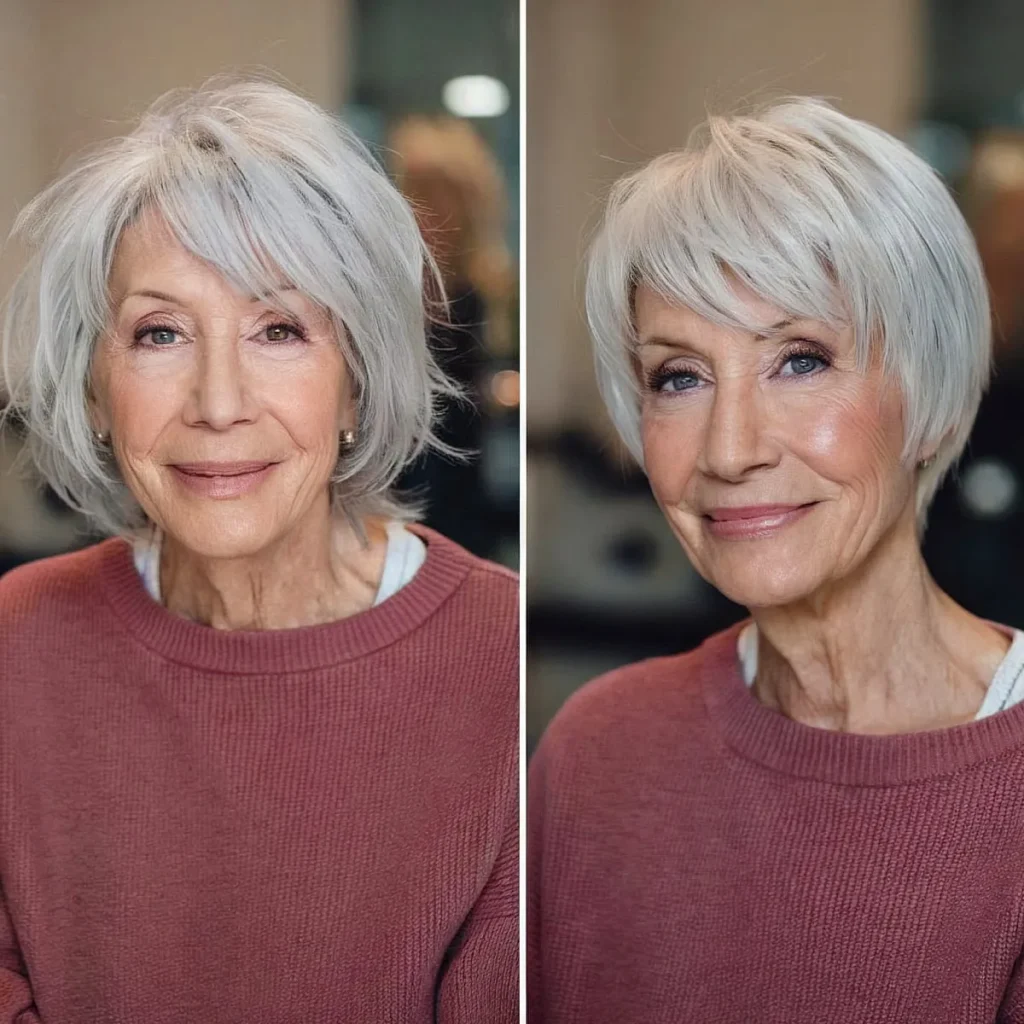 Stylish Pixie Bob Transformation for 60-Year-Olds