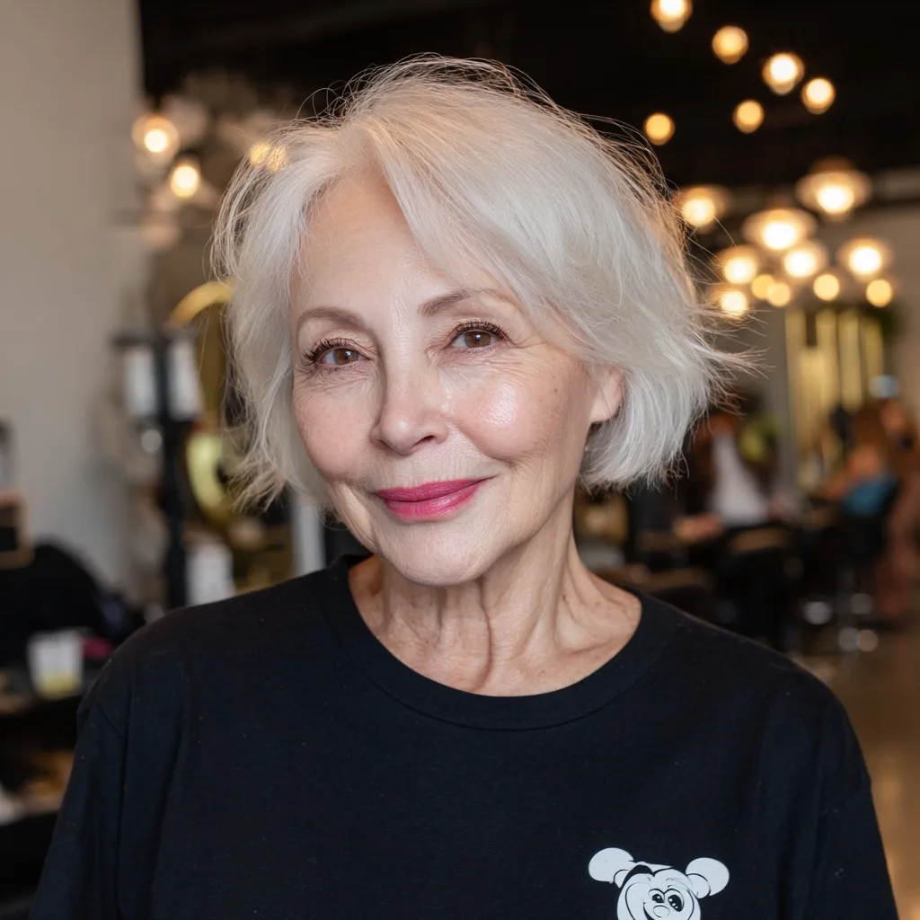 Stylish Softly Textured Jaw-Length Bob with Subtle Waves