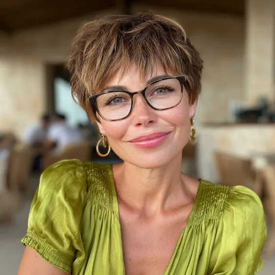 Stylish Textured Pixie Cut with Defined Layers