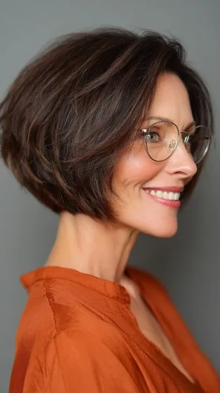 Stylish Voluminous Bob with Subtle Face-Framing Layers