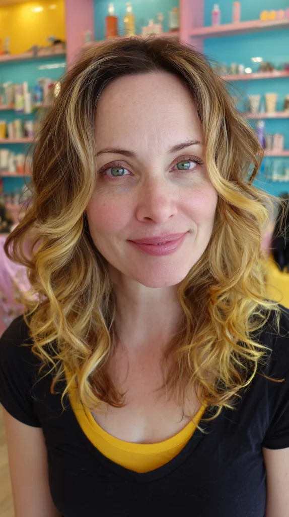 Stylish Wavy Cut with Soft Ombre Highlights