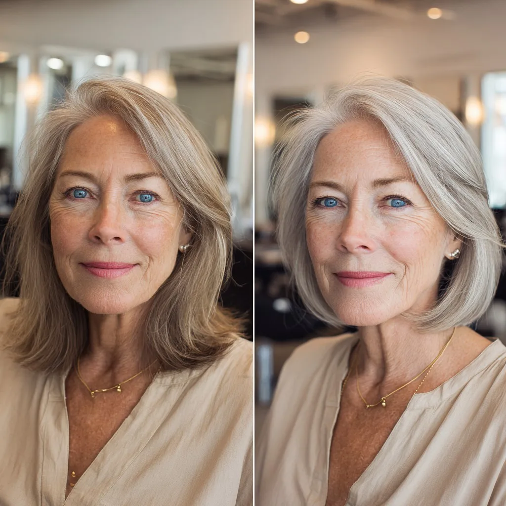 Subtle Layered Bob with Gentle Highlights