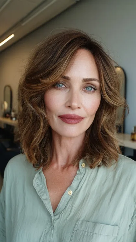 Textured Beachy Bob with Subtle Layers