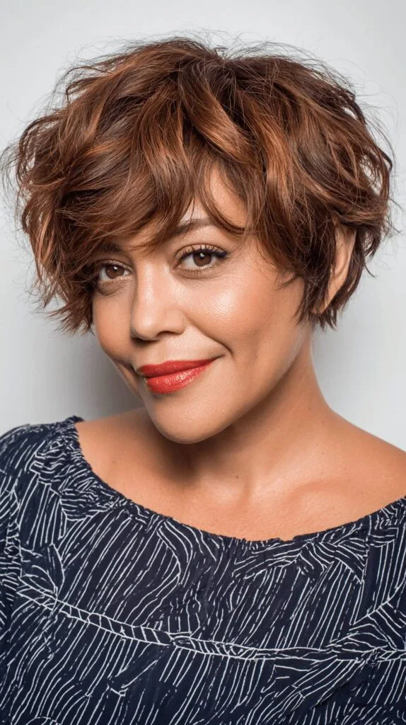Textured Bixie Cut with Lively Curls