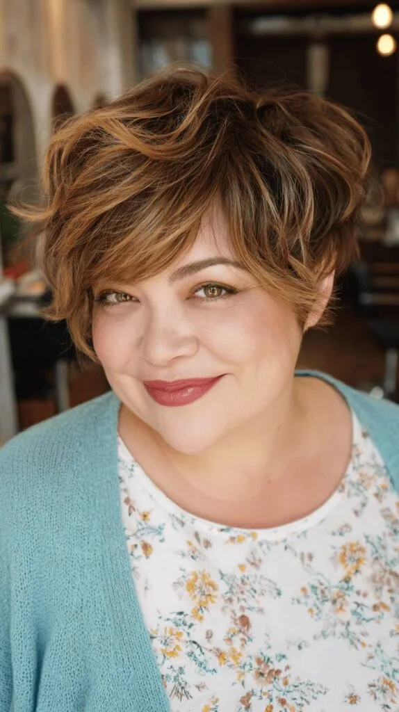 Textured Bixie Cut with Lush Waves
