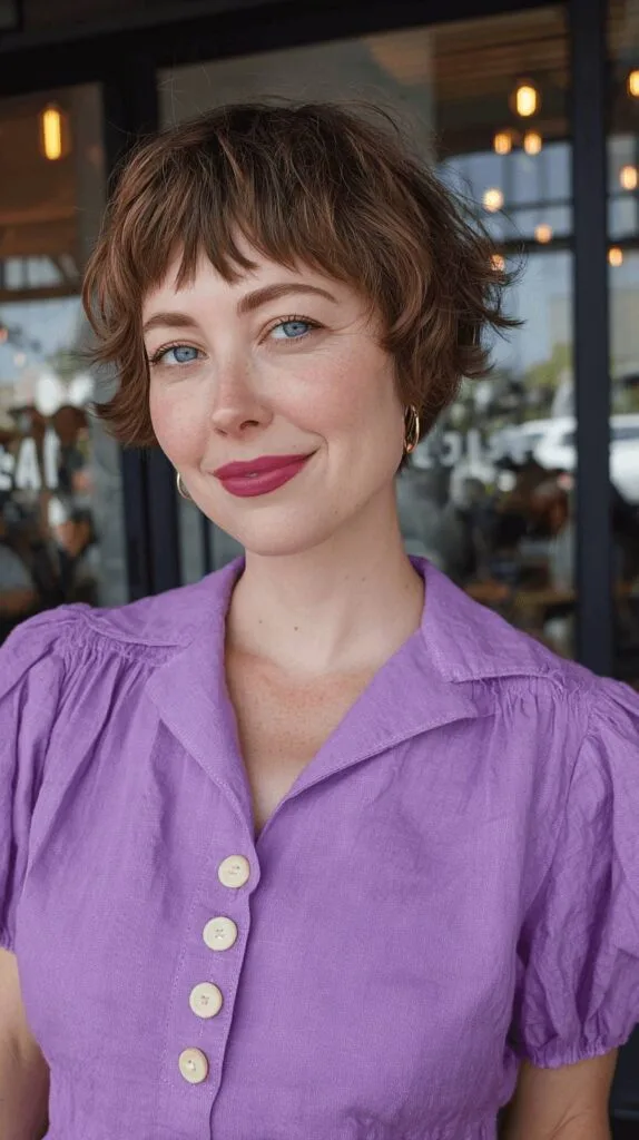 Textured Bixie Cut with Soft Fringe